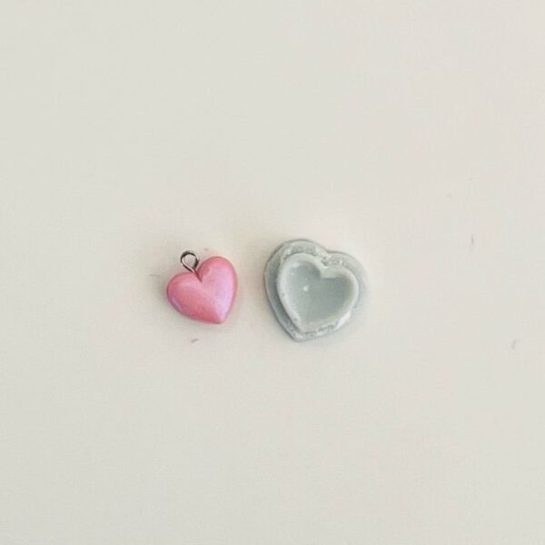 Heart domed stud