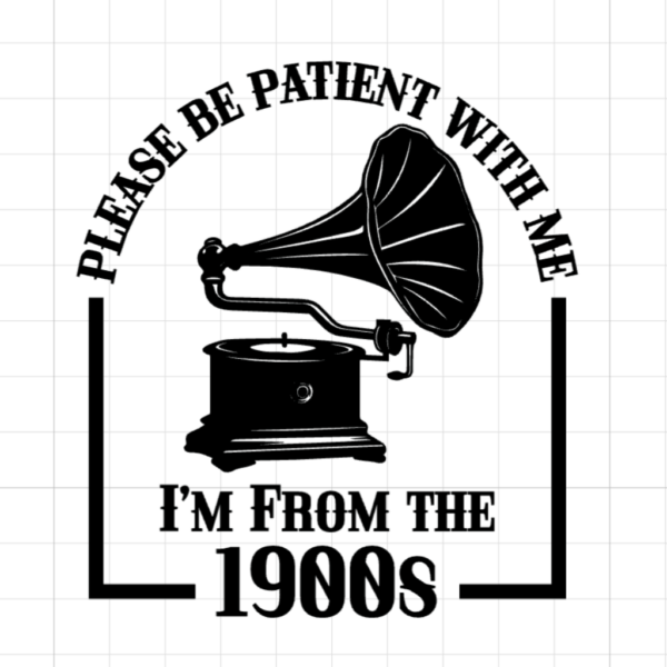 Be Patient with me, I'm from the 1900's - Glass Tumbler - Image 2