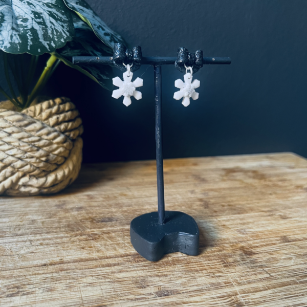 Black Bow with Snowflake