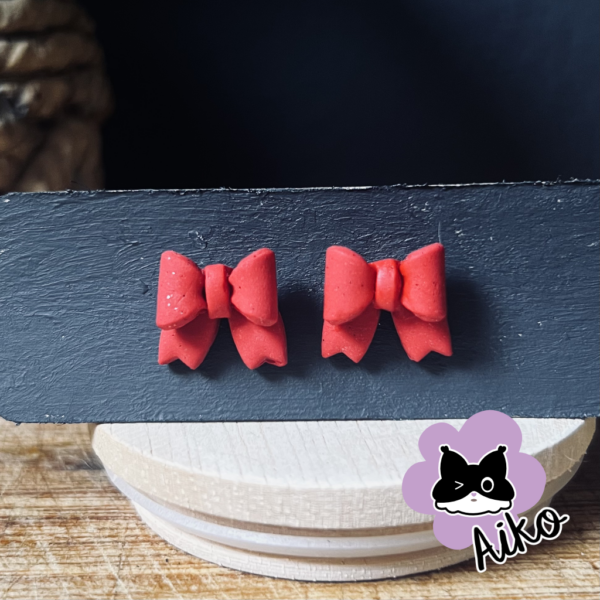 Bow Stud - Red Velvet - Image 2
