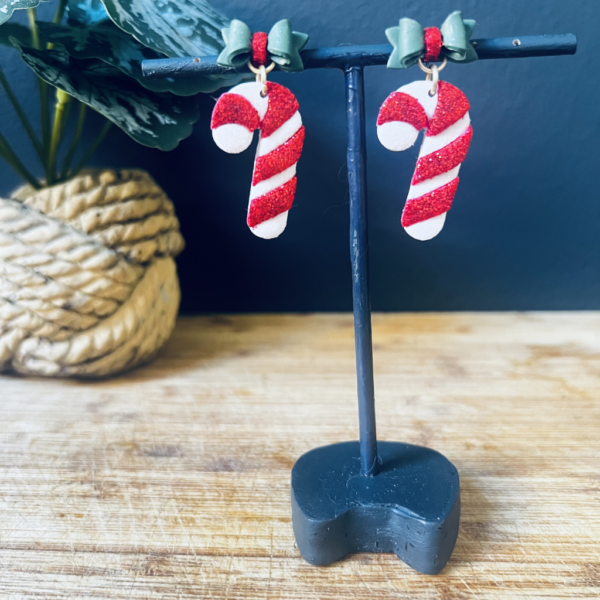 Red and White Glitter Candy Cane