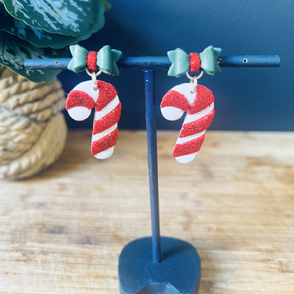 Red and White Glitter Candy Cane - Image 2