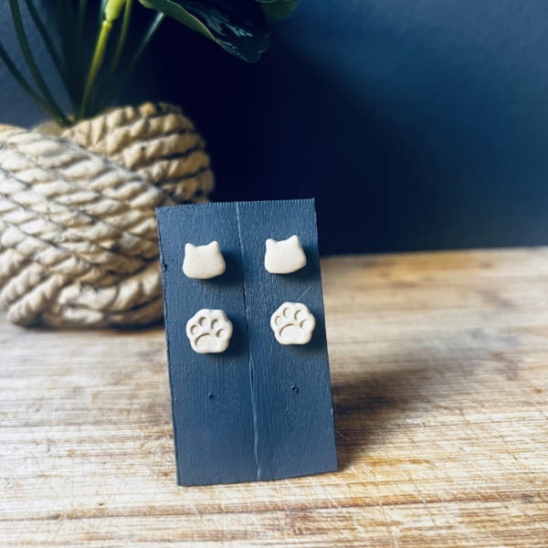 Cat Studs - Mocha